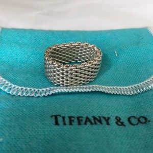 Tiffany & Co. mesh silver ring
